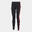 Legging long running Femme Joma Ascona noir corail fluo