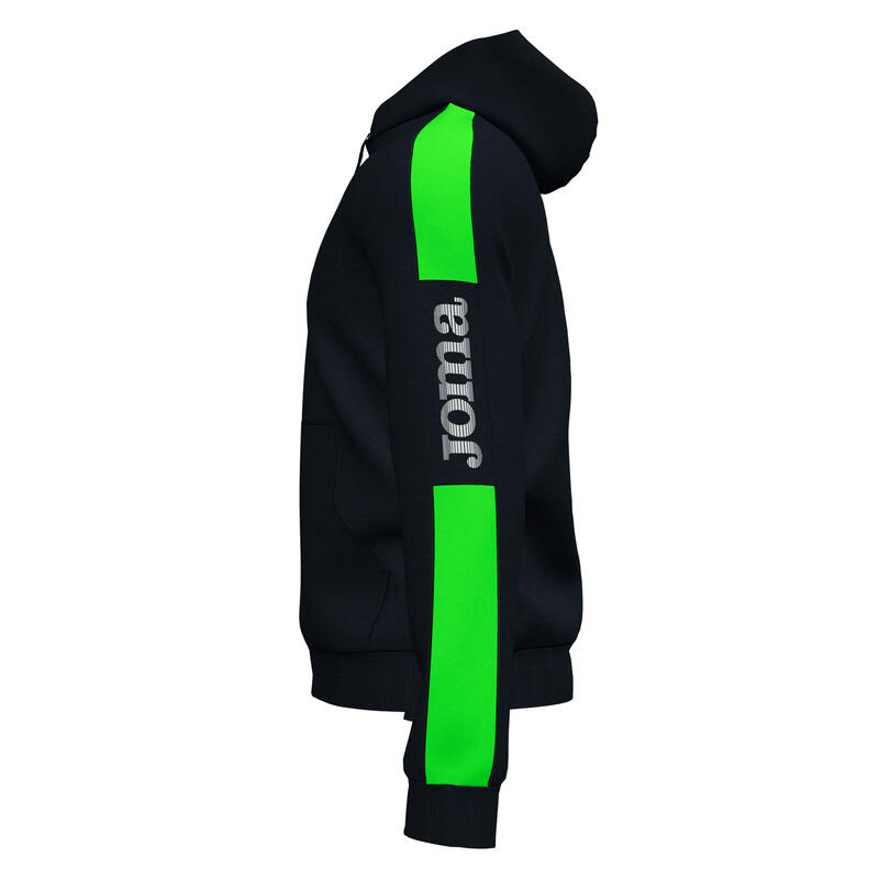 Camisola com capuz Homem Joma Championship iv preto verde fluorescente