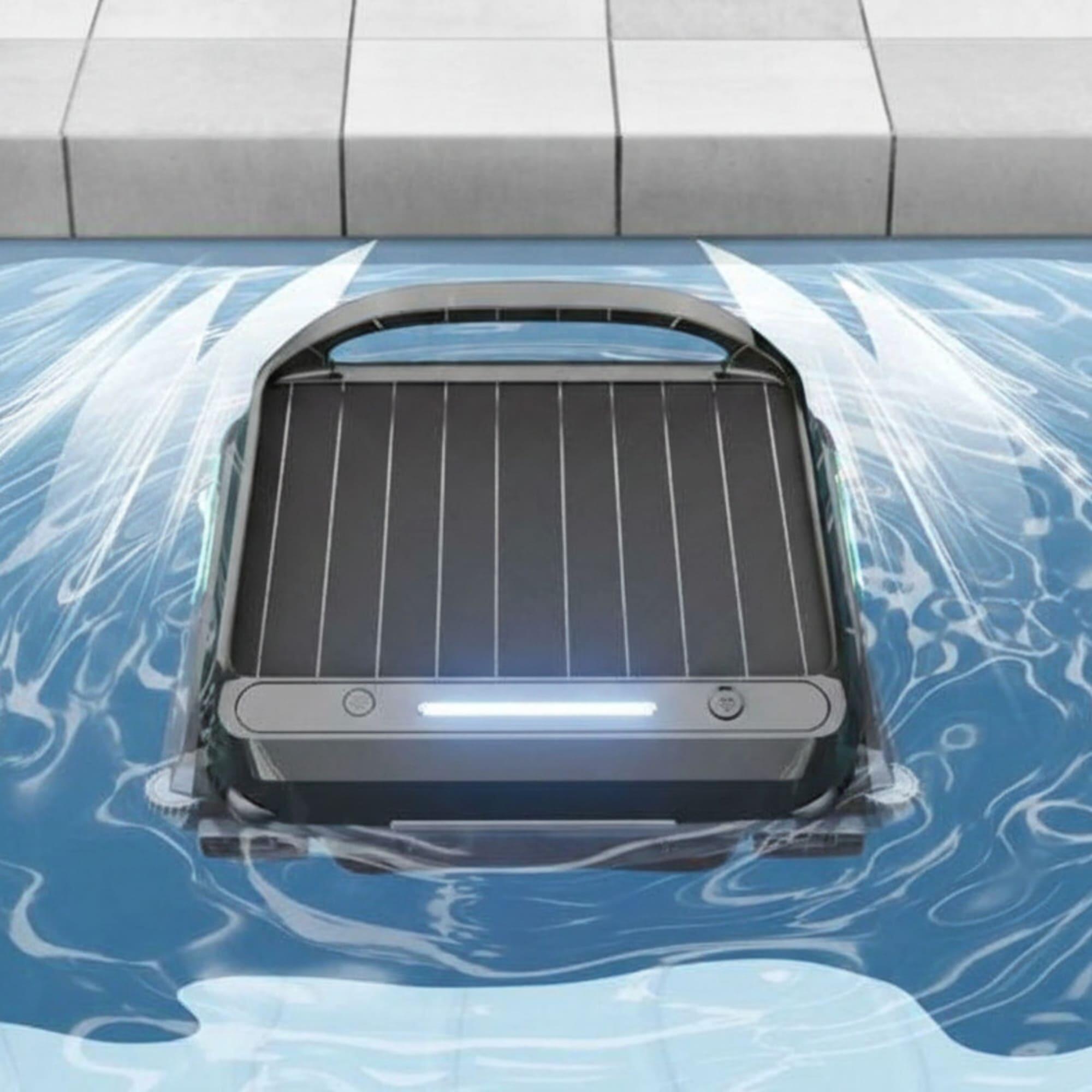 Robot limpiafondos piscina skimmer E-TRON F1 Wybot solar 24h 7L EdgeMaster 8/10
