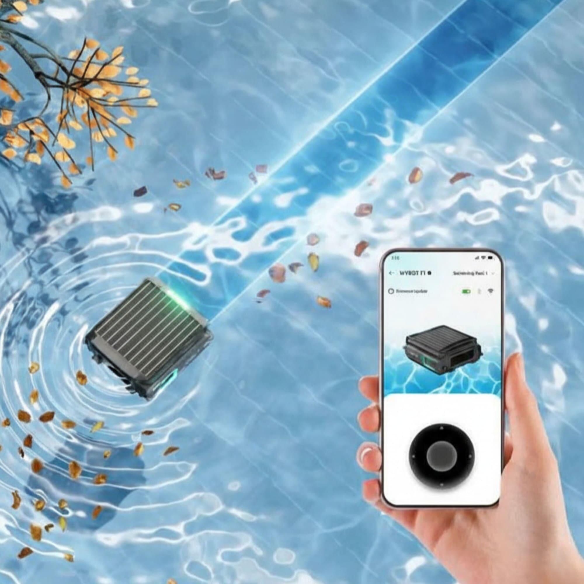 Robot limpiafondos piscina skimmer E-TRON F1 Wybot solar 24h 7L EdgeMaster 6/10