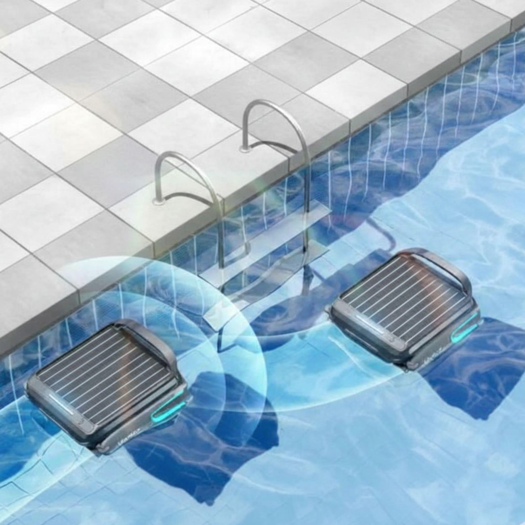 Robot limpiafondos piscina skimmer E-TRON F1 Wybot solar 24h 7L EdgeMaster 10/10