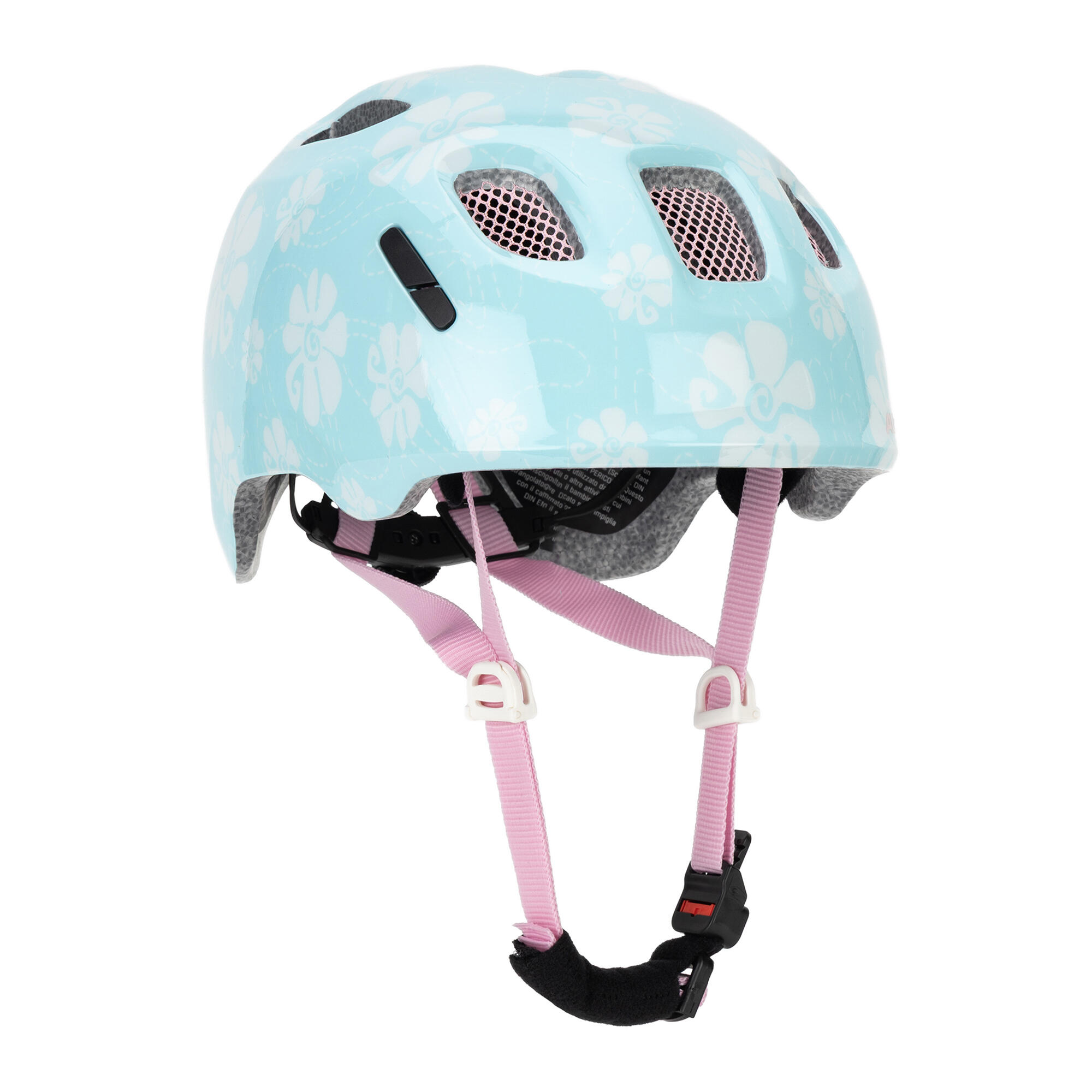 Casco per bambini Ximo 2, rosa acquamarina con fiori lucidi 6/6