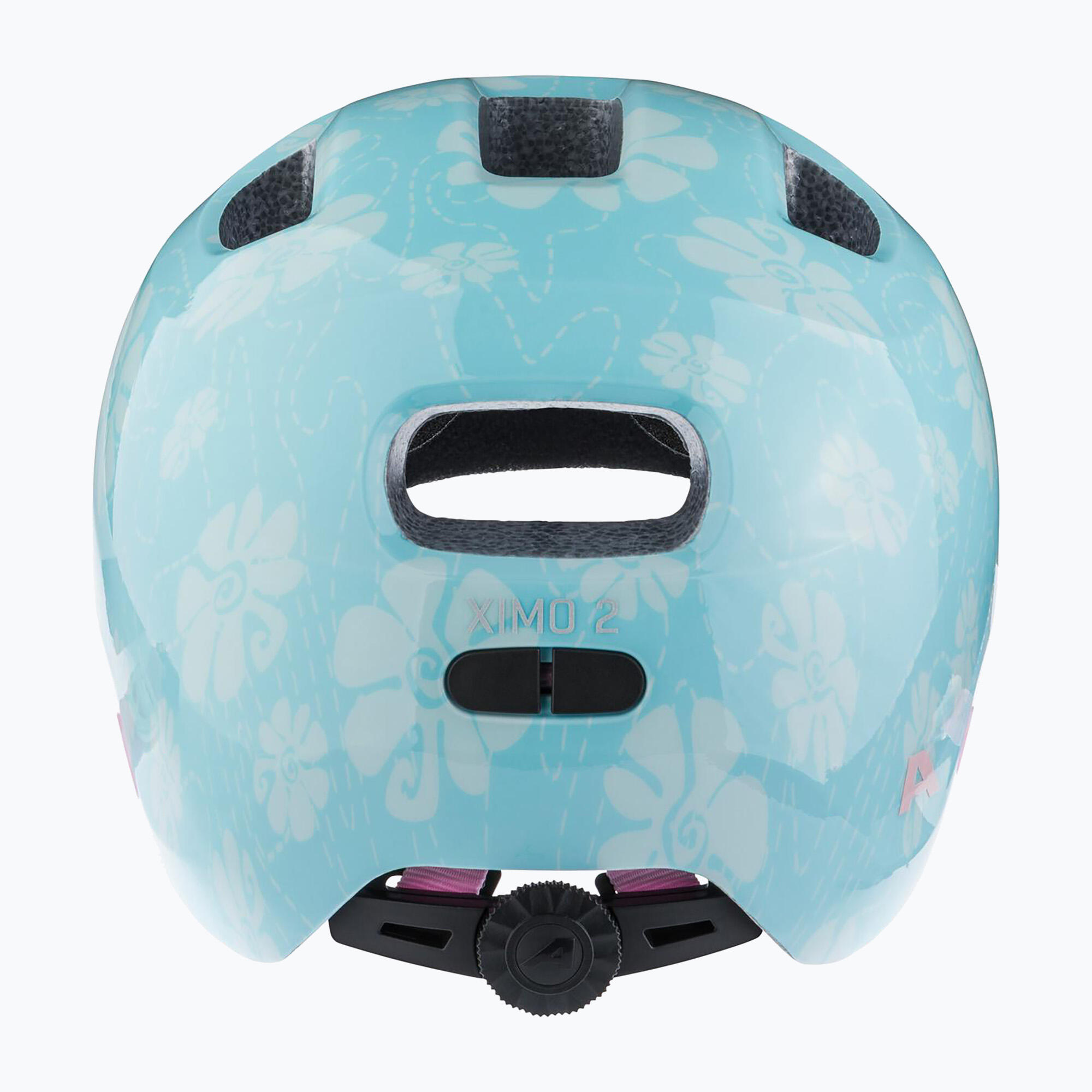 Casco per bambini Ximo 2, rosa acquamarina con fiori lucidi 5/6