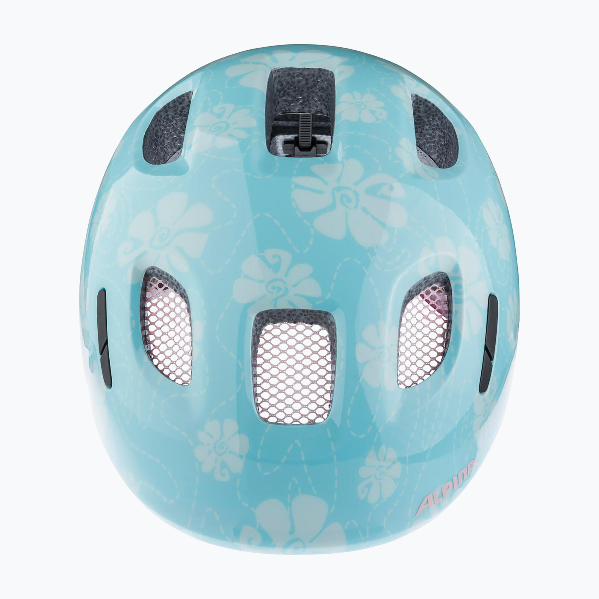 Casco per bambini Ximo 2, rosa acquamarina con fiori lucidi 4/6