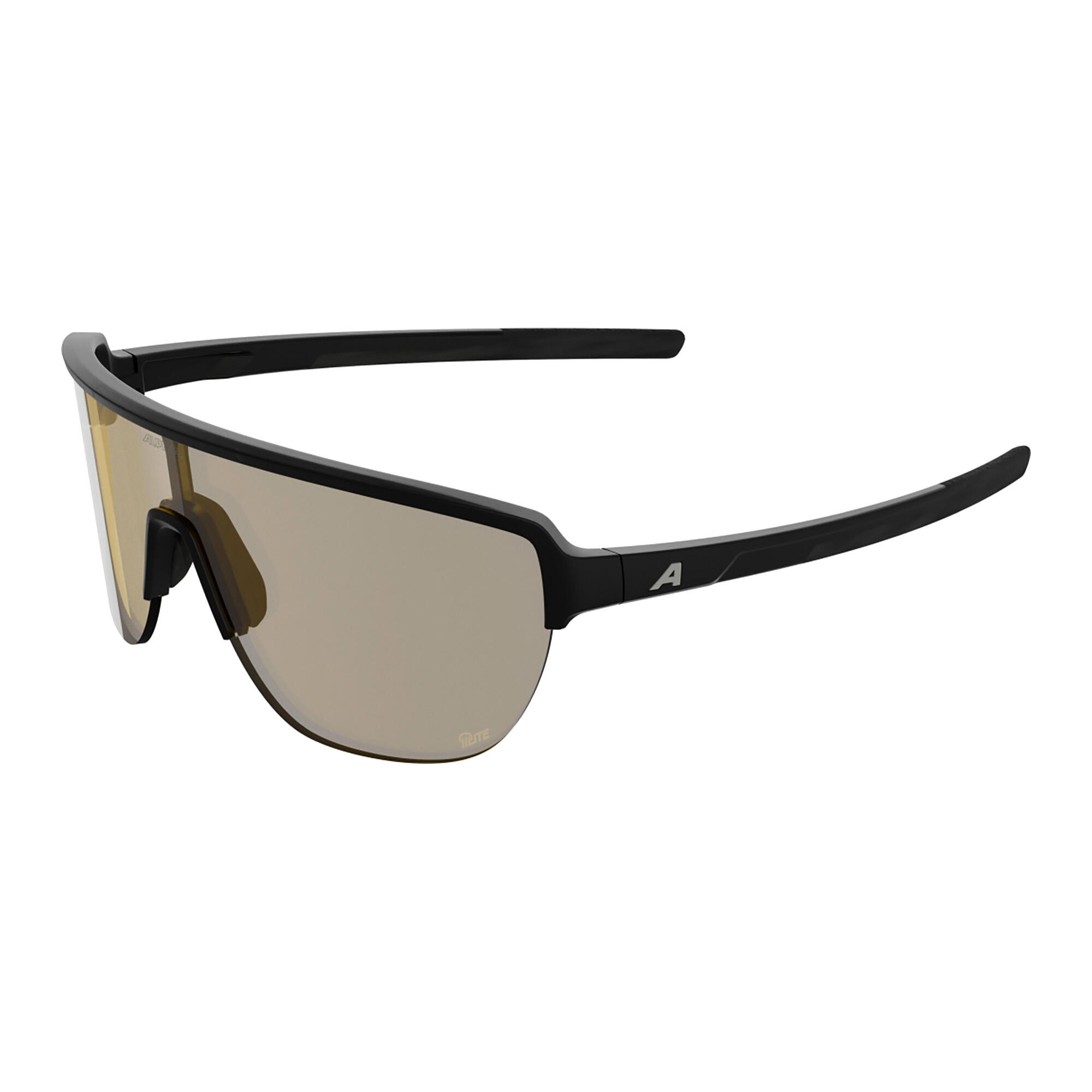Alpina sports sportbril Ram 2.0 Q-Lite gele lens mat zwart 6/6