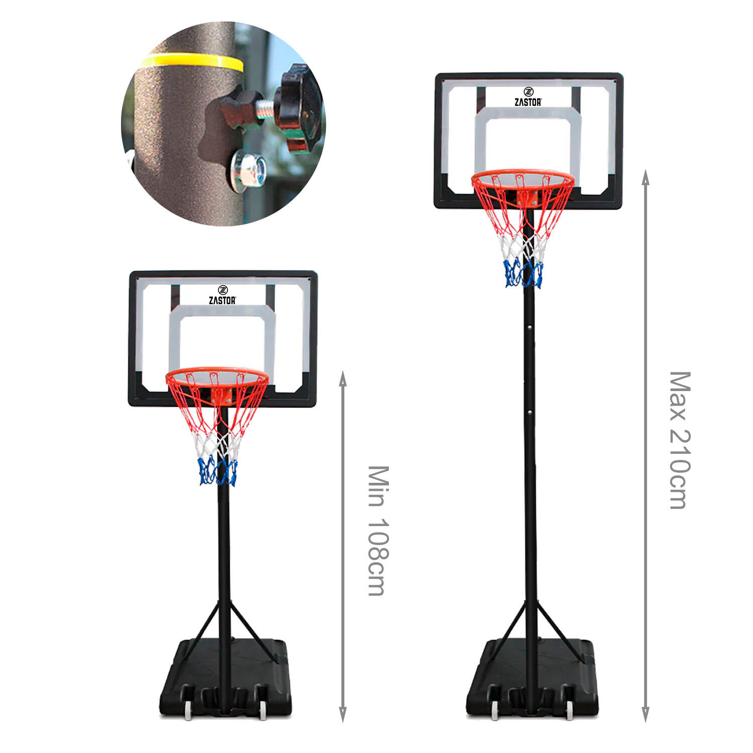 Canasta Baloncesto Trasladable Zastor Raptors 5/5