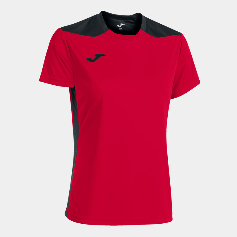 T-shirt manga curta Mulher Joma Championship vi vermelho preto