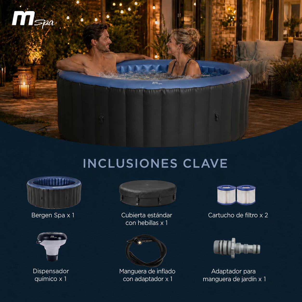 MSpa – Spa hinchable circular Bergen 4–6 personas 5/7