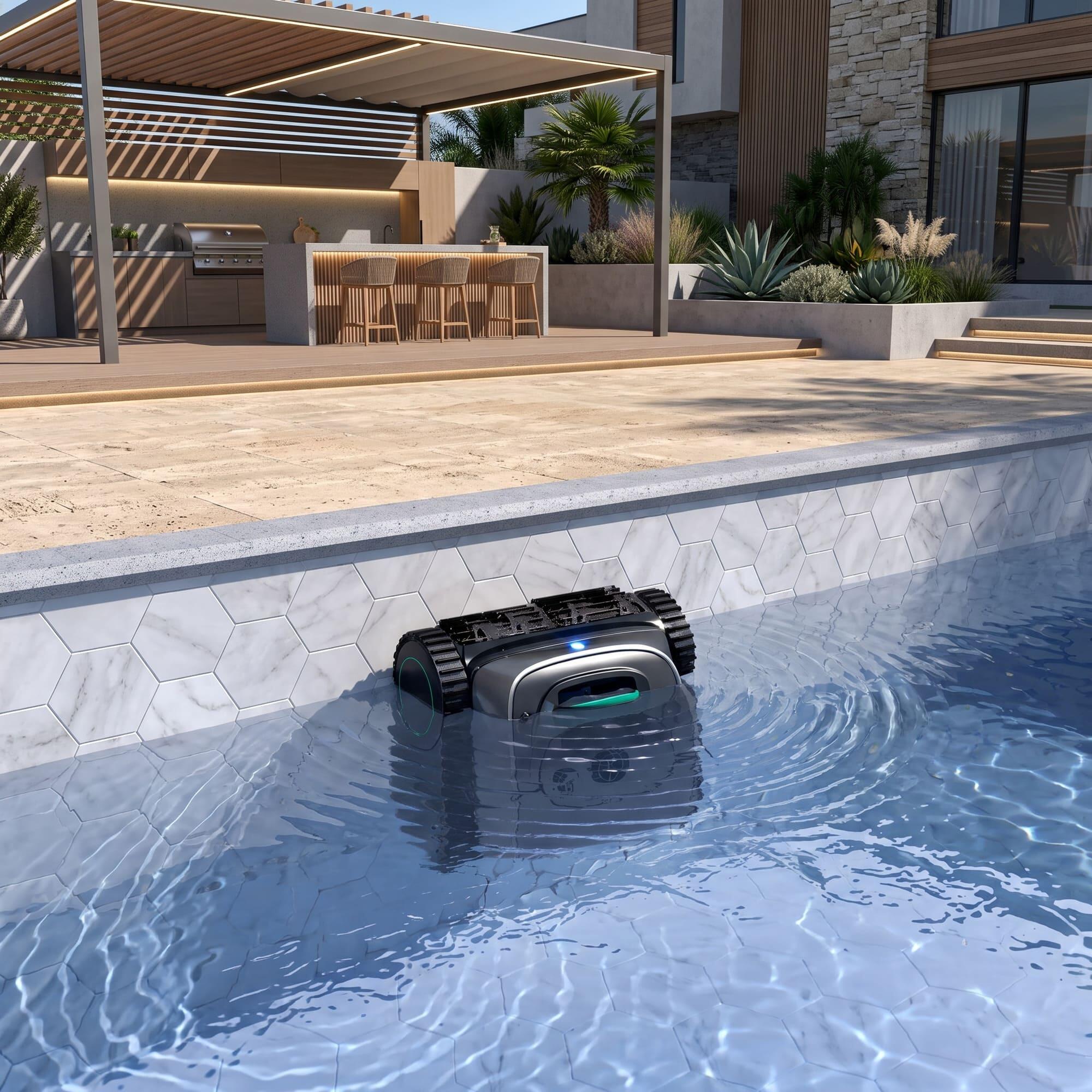 Robot limpiafondos piscina Spyder Expert NG WYBOT sin cables 120 min 9/10