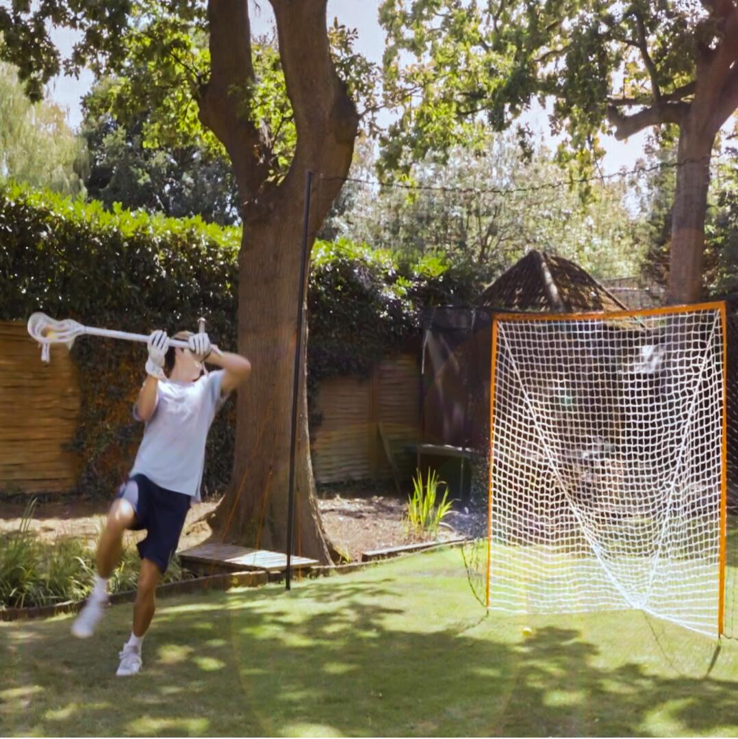 2-in-1 Lacrosse Doel met Achtervang 3/8