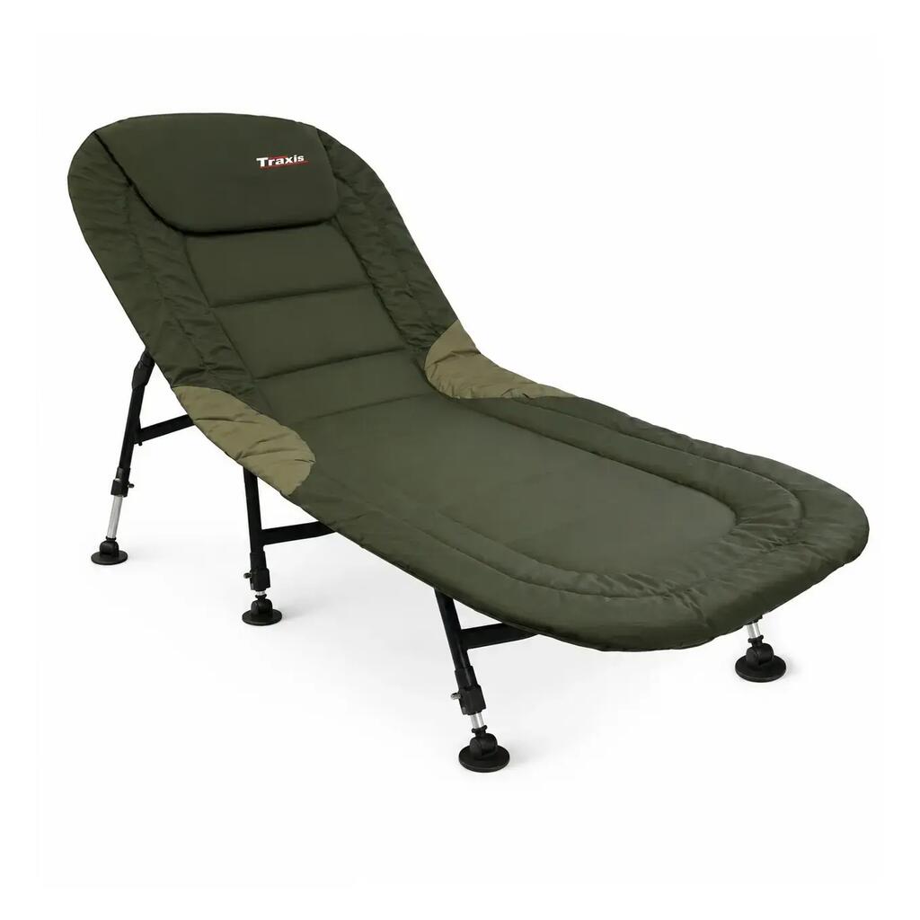 Flat-Bed Camping Bed - Foldable - Adjustable - Green