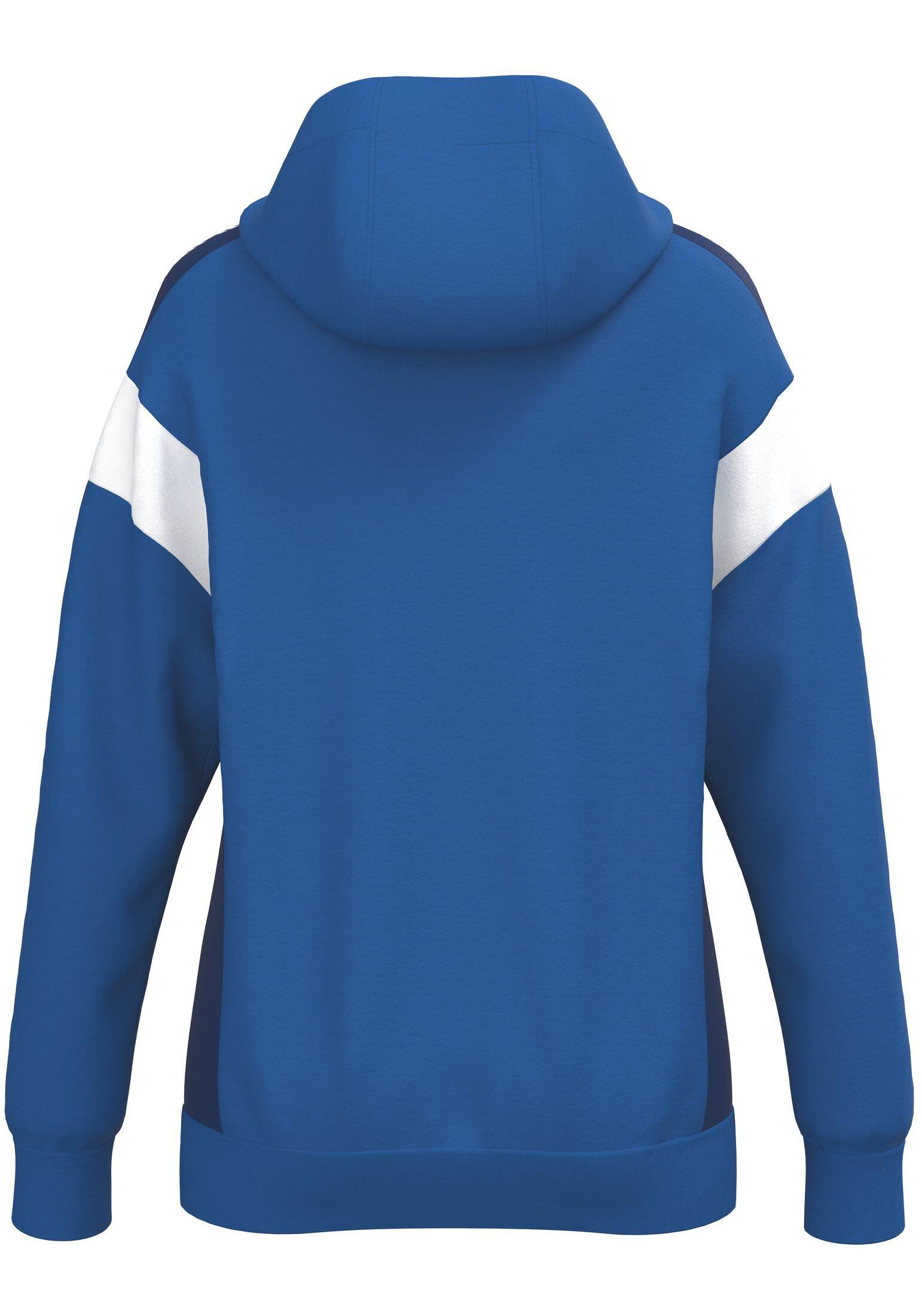Erima Celebration 125 Trainingsjack Met Capuchon Blauw 2/3