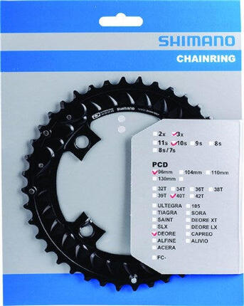 Plateau Shimano Deore 10V 40T BCD 96mm - Y1WC98020 M6000