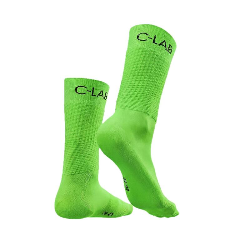Șosete de ciclism/alergare respirabile – Verde neon