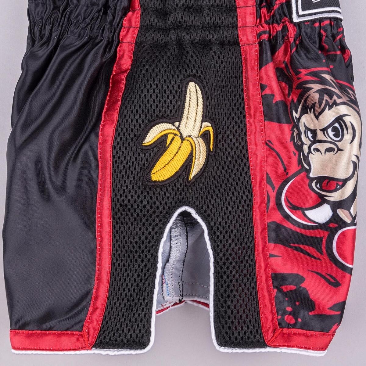 Short de Muay Thaï Enfant 8 WEAPONS Joe noir-rouge 4–6 ans 8/9
