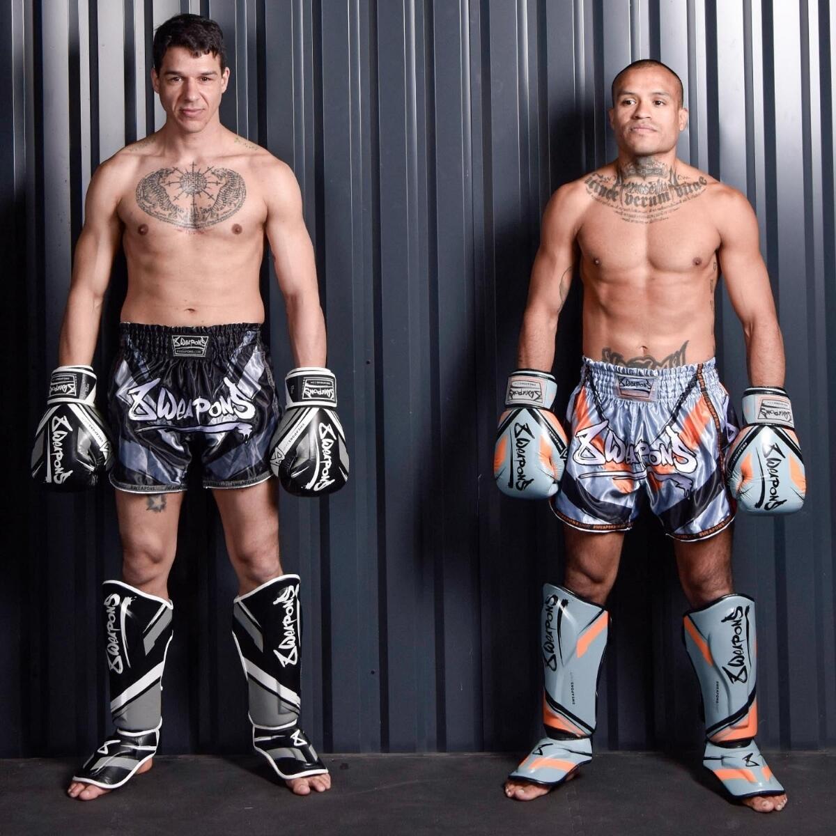 Short de Muay Thaï 8 WEAPONS Shift gris-glacé-orange XXL 9/10