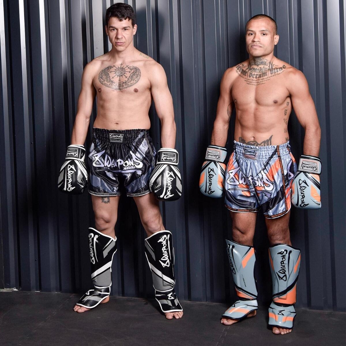 Short de Muay Thaï 8 WEAPONS Shift gris-glacé-orange XXL 10/10