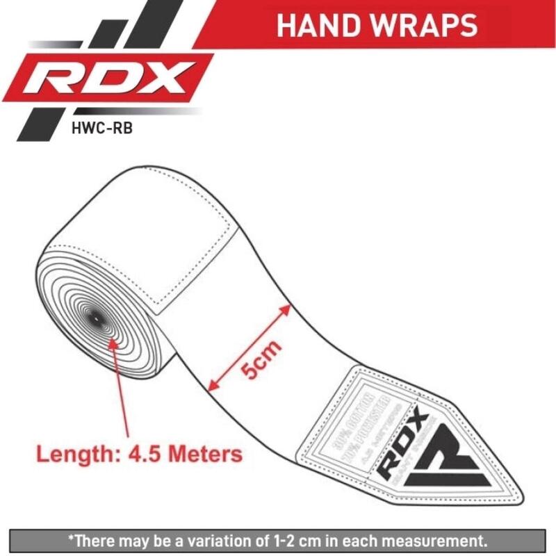 Set 3 perechi bandaje elastice Rdx Red/Black/Blue+, Rosu/Negru/Blue, 4.5 m