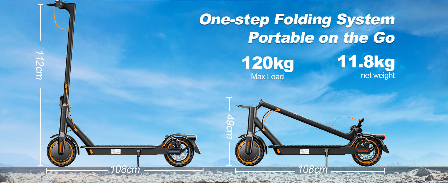 Trottinette électrique TODIMART T3 – Moteur 350 W, autonomie de 25 km 10/10