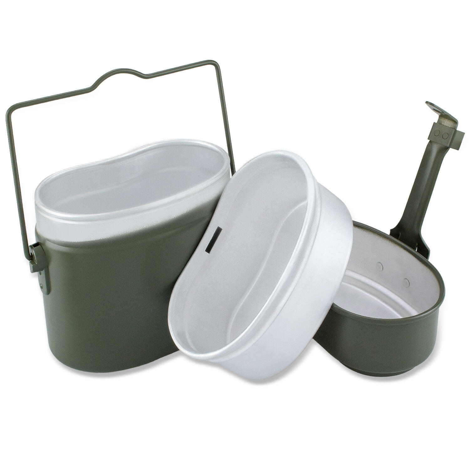 Camping-Kochgeschirr | Aluminium | Topf, Pfanne, Teller | 6 Kochgeschirr Sets 6/7