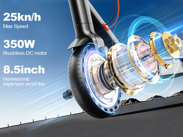 Trottinette électrique TODIMART T3 – Phare LED, freins à disque 2/9