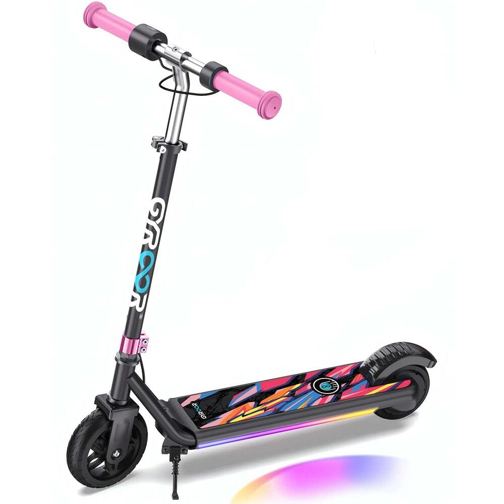 GYROOR H30 Max Kids Electric Scooter With Bluetooth Beats - Pink
