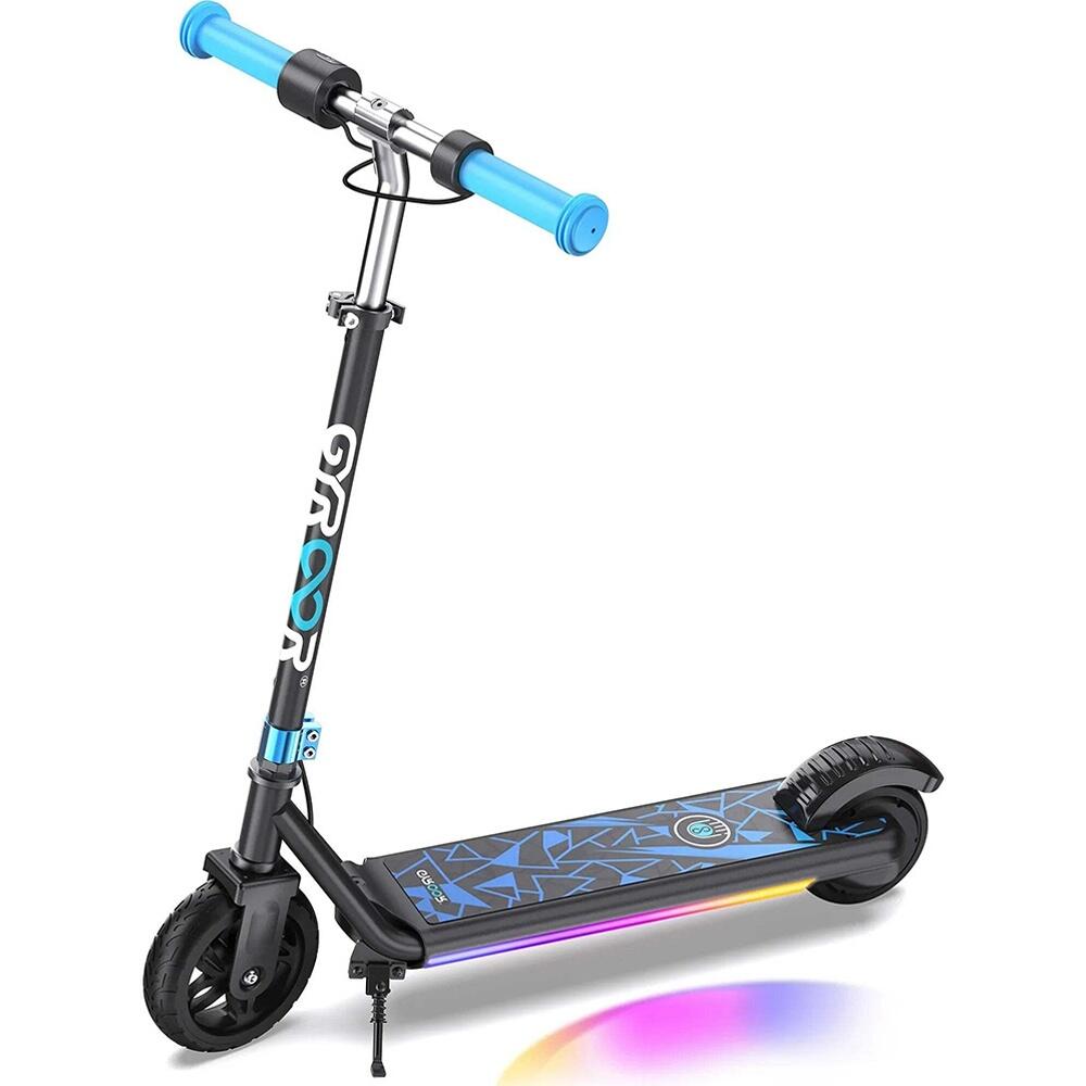 GYROOR H30 Max Kids Electric Scooter With Bluetooth Beats - Blue