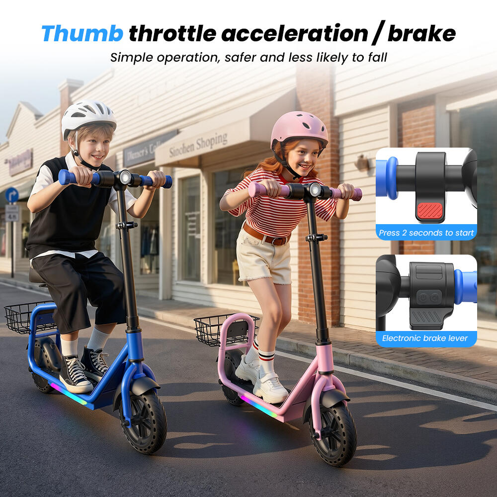 2-in-1 elektrische kinderscooter met afneembaar zadel en mandje 7/7