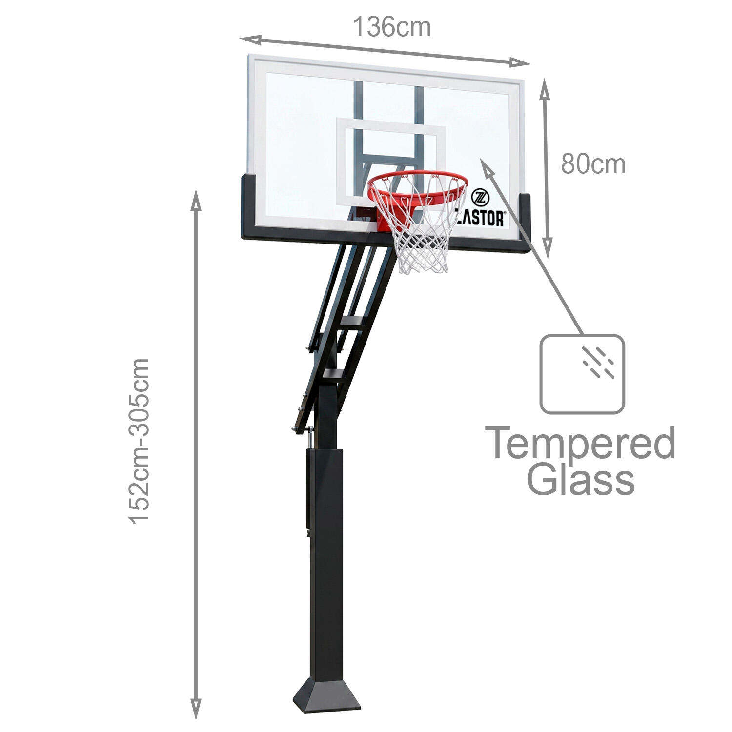 Canasta Baloncesto Fija Zastor Mamba 3/9