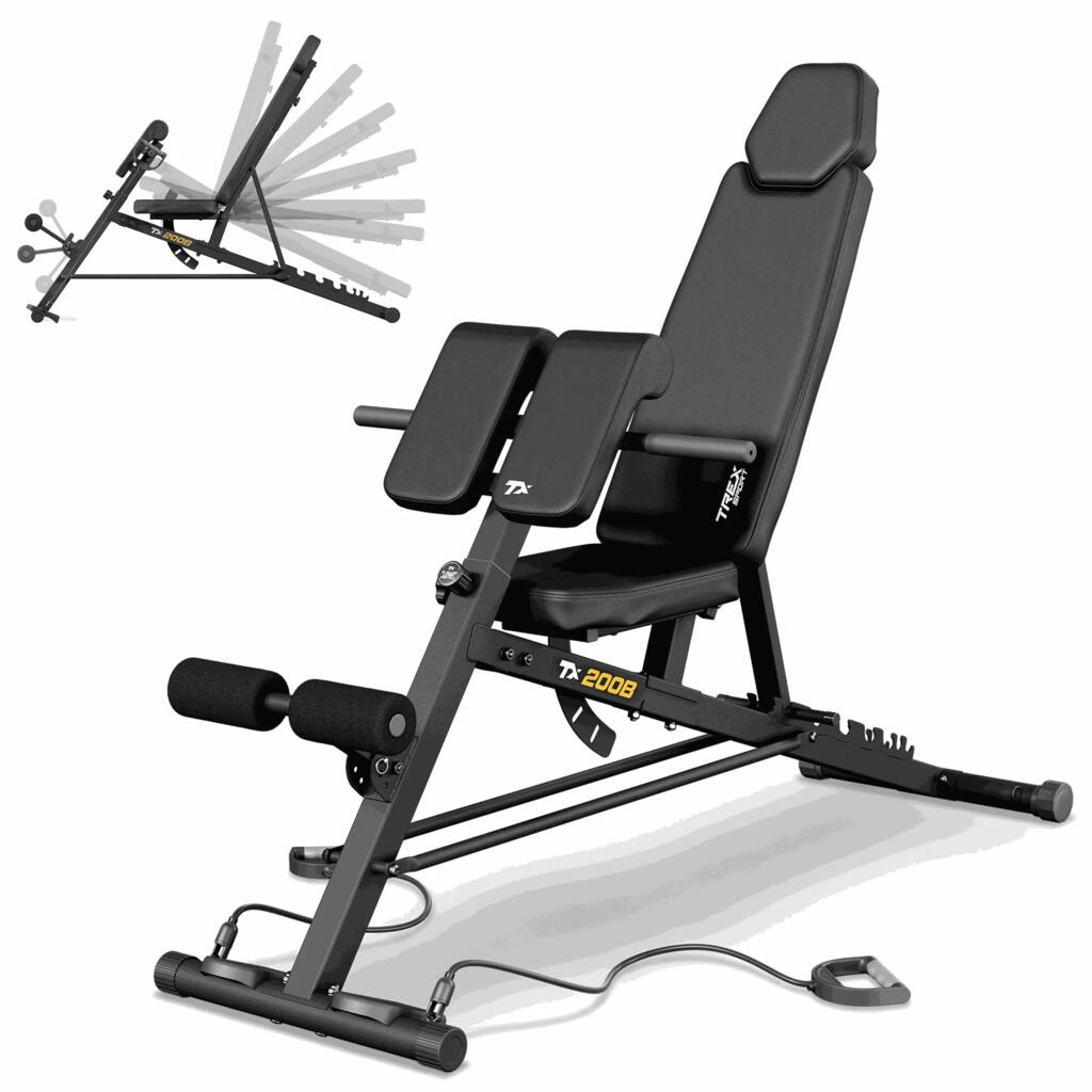 Регулируема тренировъчна лежанка Trex Sport TX-200B със Scott, до 250 кг