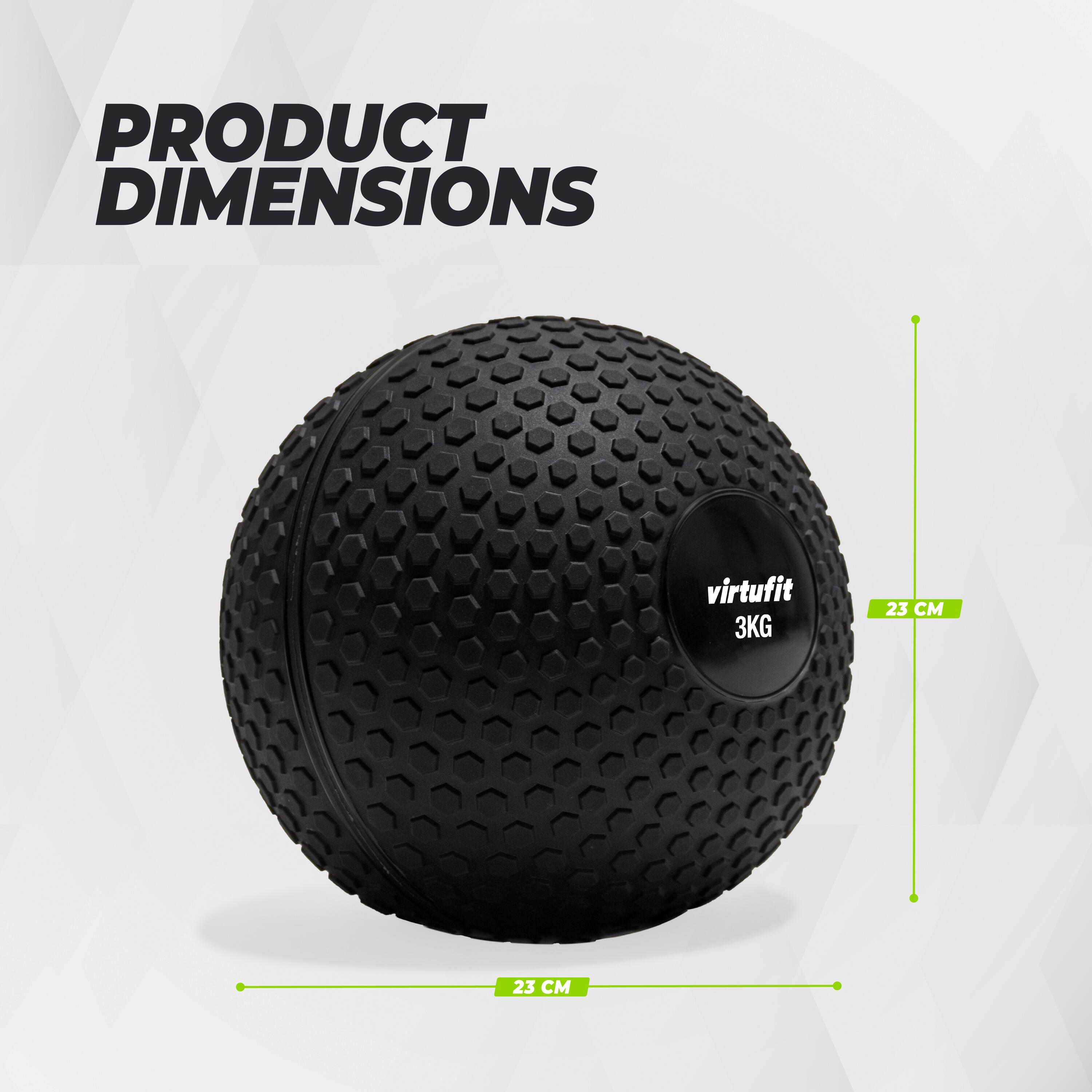 Slam Ball - Fitness Ball  - Schwarz - 3 kg 5/7