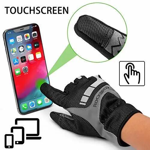 Gants de vélo complets d'hiver chauds avec écran tactile 3/6