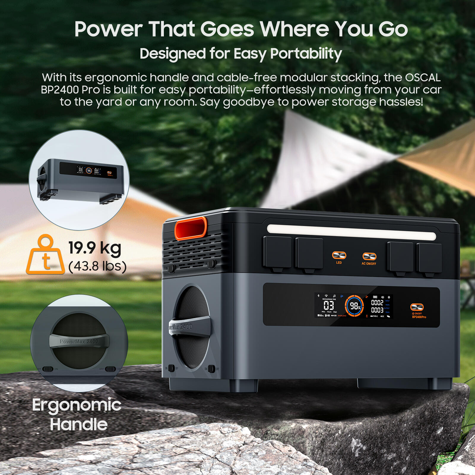BP2400 Pro batterie supplémentaire pour PowerMax2400 Pro, pas autonome 5/10
