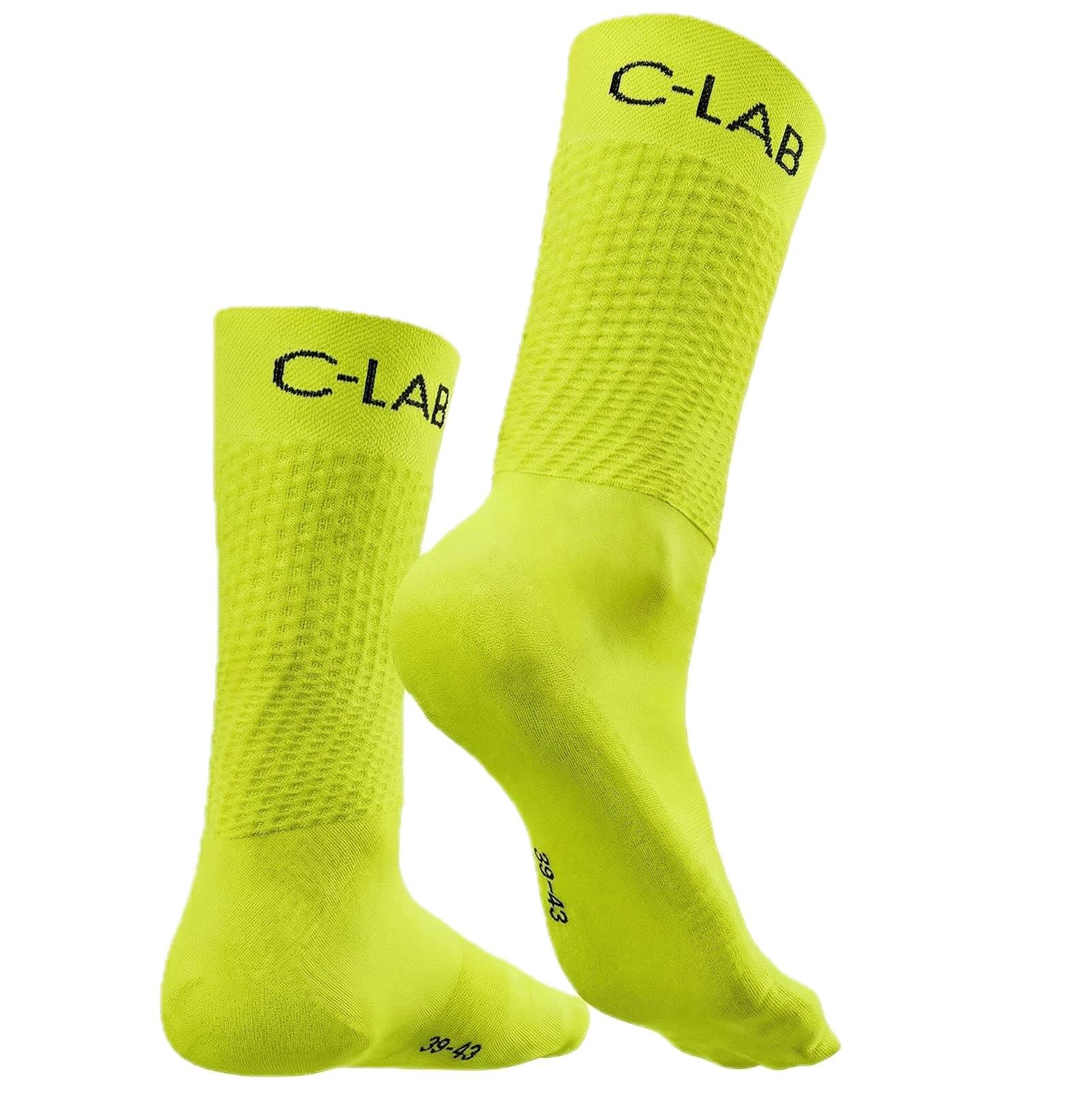 Calze da ciclismo/running traspiranti – Giallo fluo 2/6