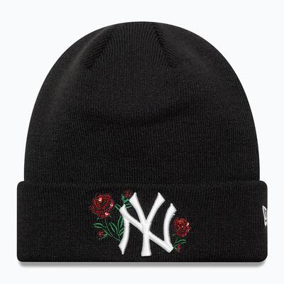 Dames wintermuts new era sequin rose beanie new york yankees
