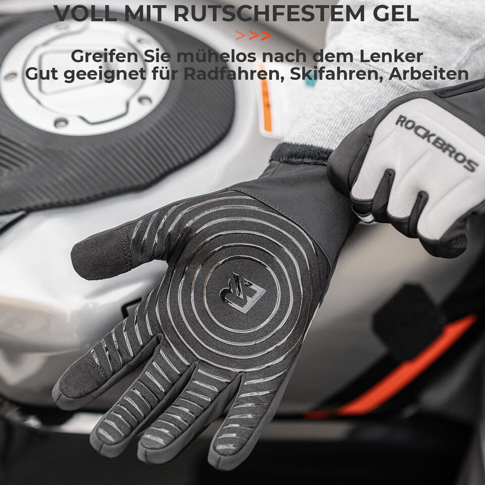 ROCKBROS Fahrradhandschuhe Winter Touchscreen 5/6
