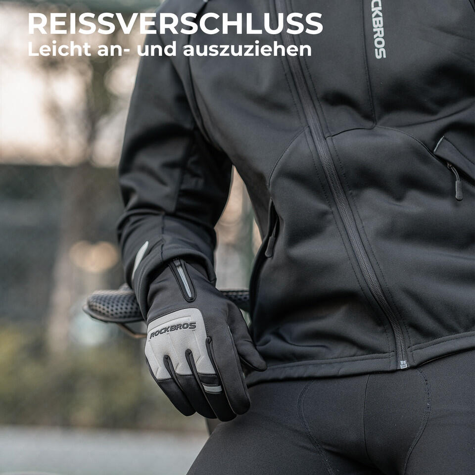 ROCKBROS Fahrradhandschuhe Winter Touchscreen 3/6