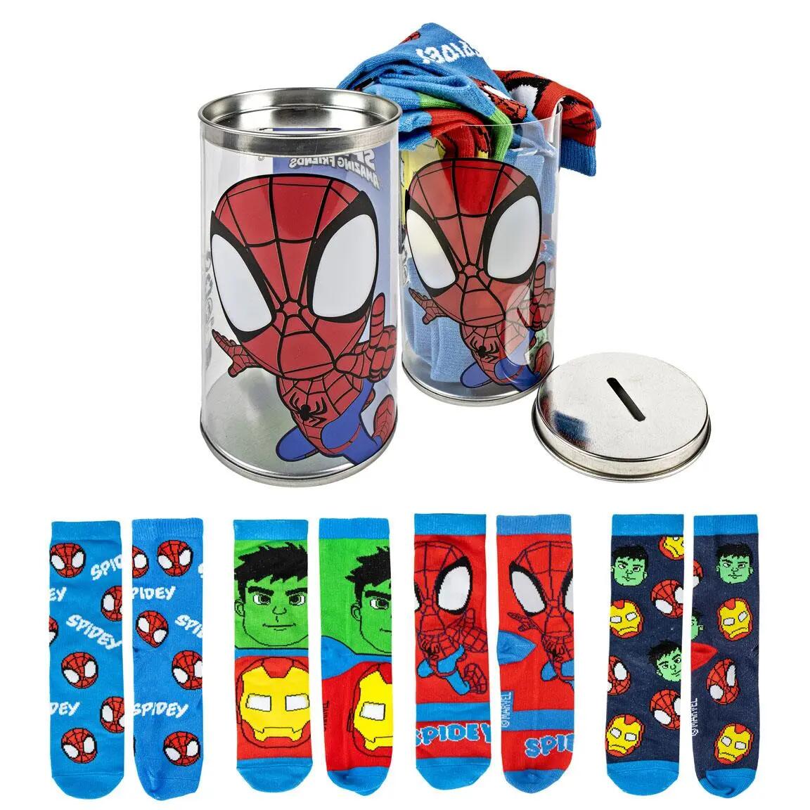 Pack de Calcetines Infantil Spidey de Algodón Suaves Transpirables Azul 6/6