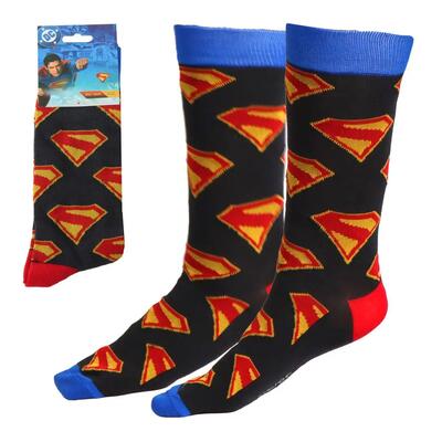 Calzini da adulto di Superman in morbido cotone traspirante grigi