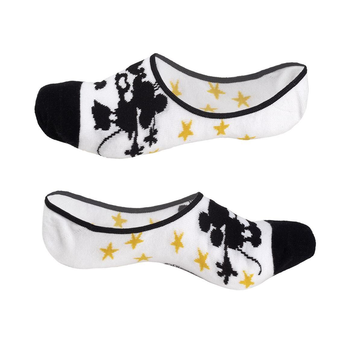 Pacote de meias Minnie Mouse para adultos, algodão macio e respirável, brancas. 4/6