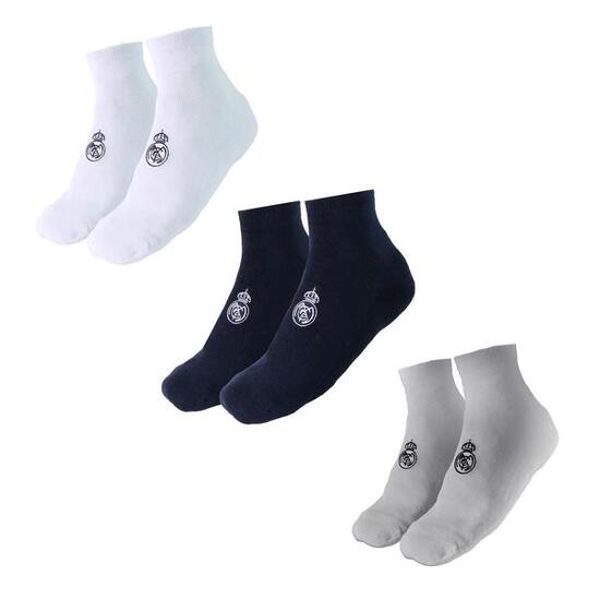 Lot de chaussettes multicolores en coton doux pour enfants Real Madrid