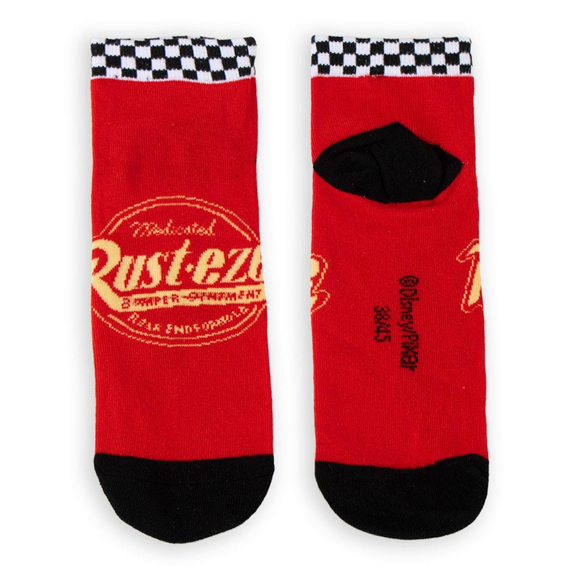 Pack de Calcetines Tobilleros Infantil Cars Suaves y Transpirables Rojo y Negro 3/7