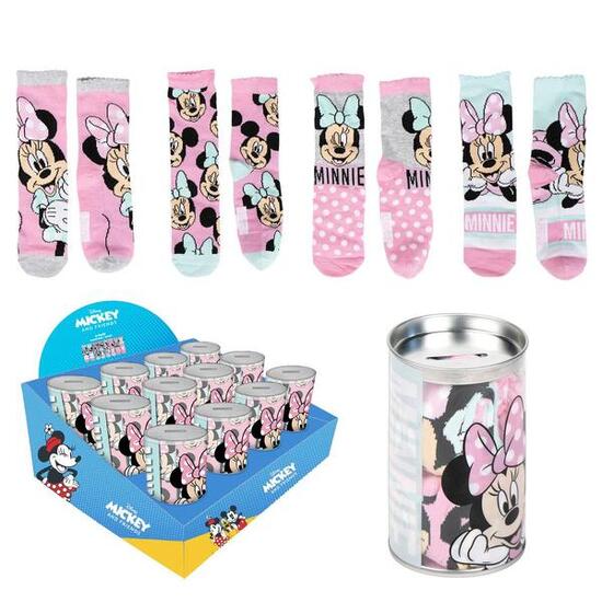 Minnie Mouse Kindersocken aus weicher und atmungsaktiver Baumwolle, 3er-Pack