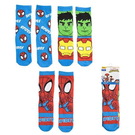 Lot de chaussettes Spidey Kids en coton doux multicolores