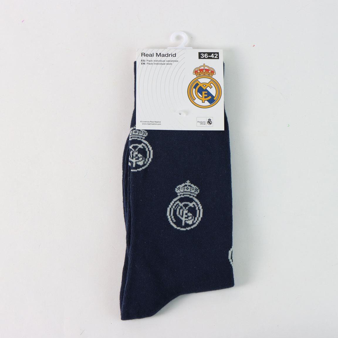 Calcetines Adultos Real Madrid de Algodón Suaves y Transpirables Azul Marino 7/7