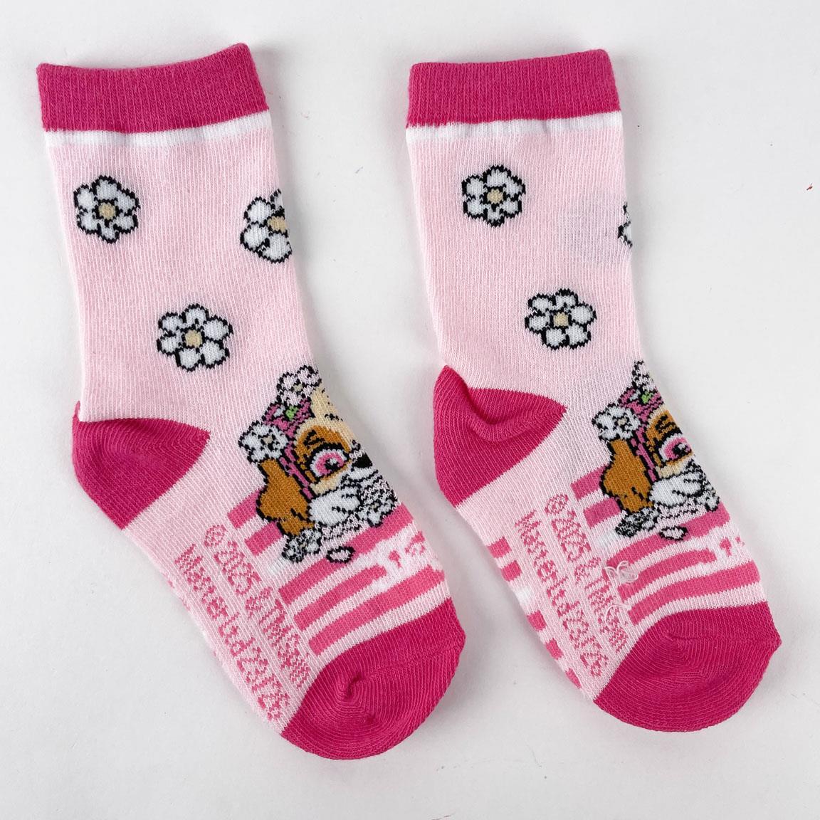 Pack de Calcetines Infantil PAW Patrol de Algodón Suaves Rosa y Azul 4/5