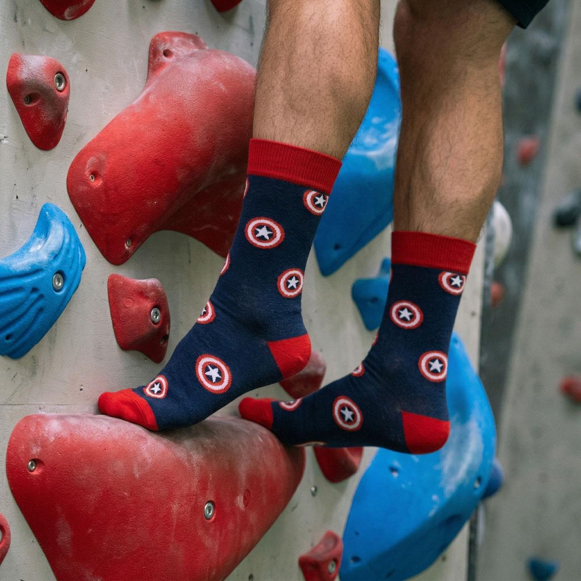 Avengers-Socken für Erwachsene, weiche und atmungsaktive Baumwolle, Marineblau 4/7