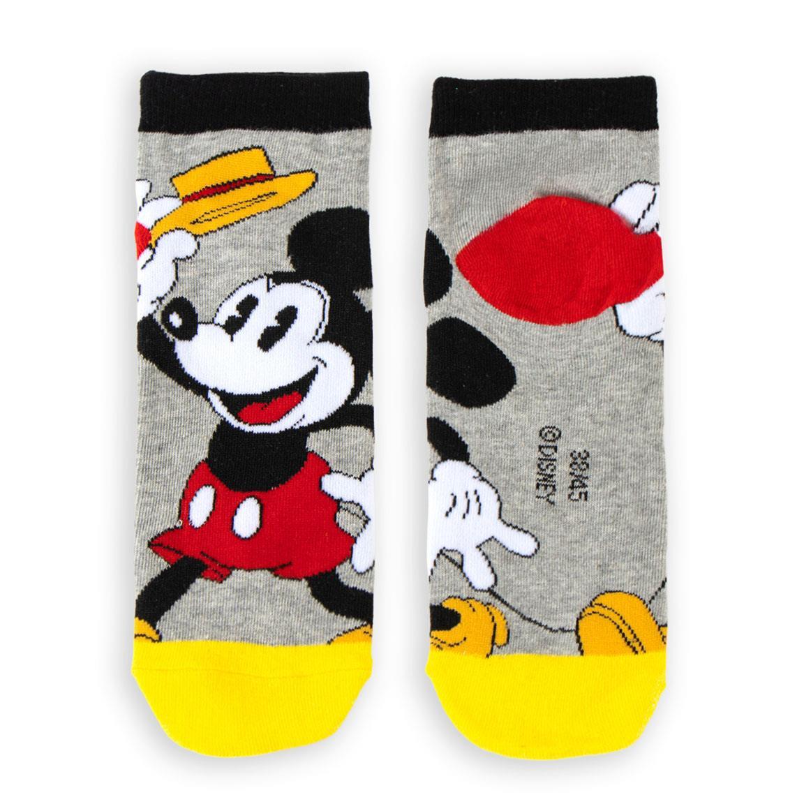 Pacote com meias infantis macias e respiráveis ​​do Mickey Mouse, cor cinza. 3/7