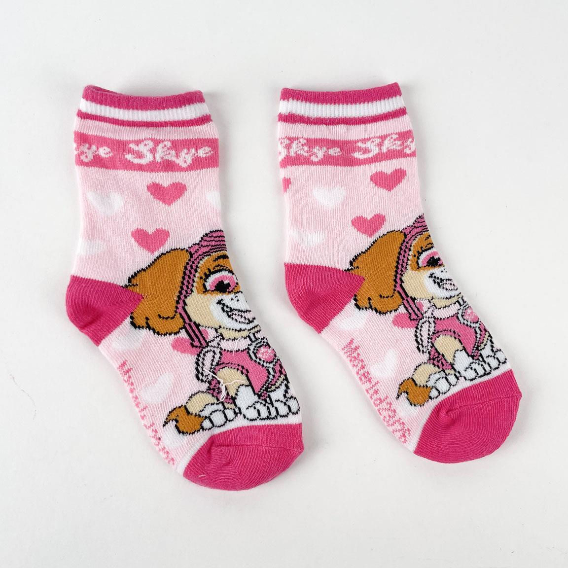 Pack de Calcetines Infantil PAW Patrol de Algodón Suaves Rosa y Azul 2/5