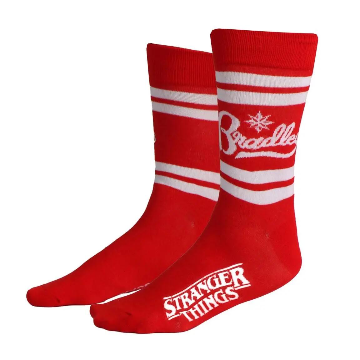 Stranger Things Socken für Erwachsene, weiche, atmungsaktive Baumwolle, rot 2/6